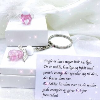 Nøglering og lille engel til pynt
